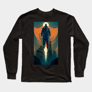 Astro Canyon Retro Vintage Sci Fi Design Long Sleeve T-Shirt